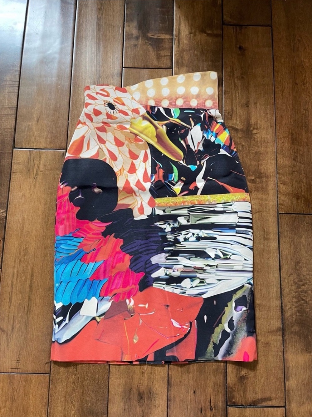 MARY KATRANTZOU Multicolor Abstract Print Pencil Skirt Size 8